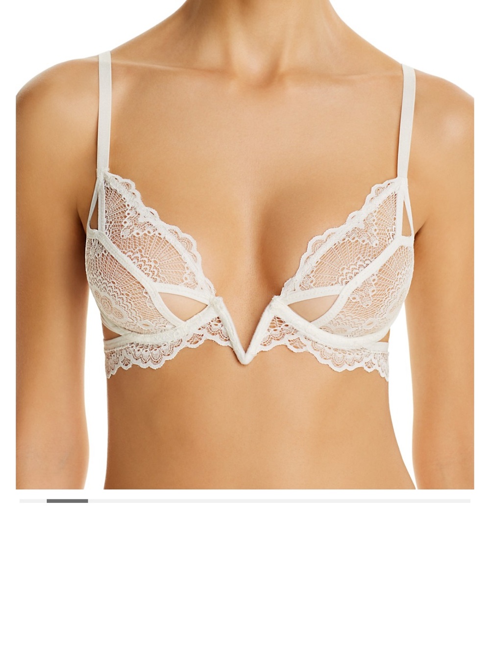 Thistle and Spire Lace Plunge Bra - Ivory Cream